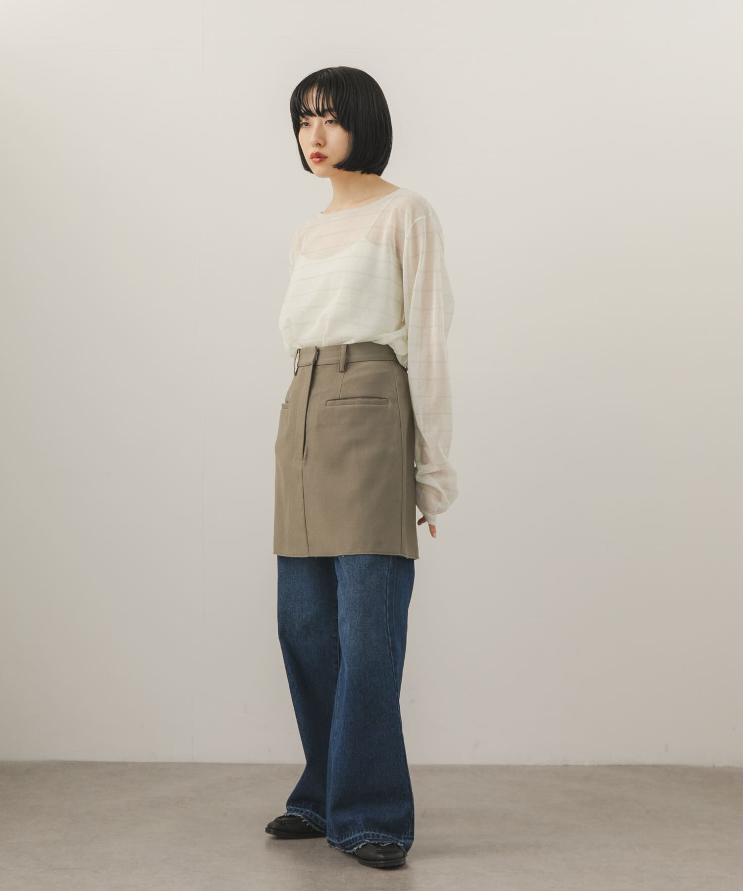  「カットオフミニスカート」|スカート|