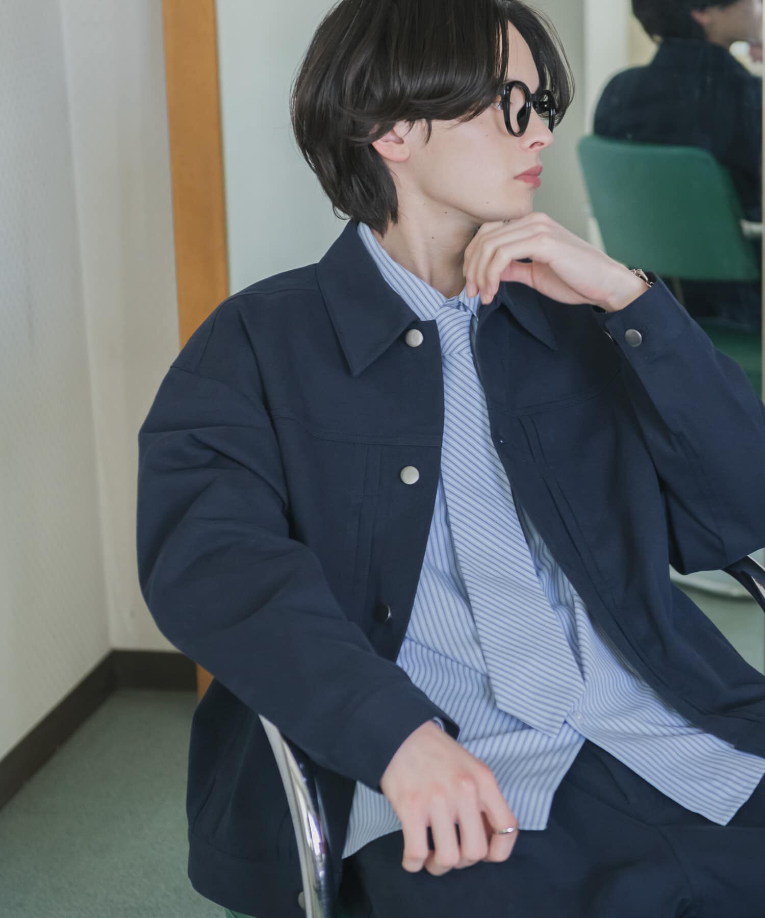 SENSE OF PLACE by URBAN RESEARCH「コットンツイルブルゾン」|ブルゾン・スタジャン|ネイビー