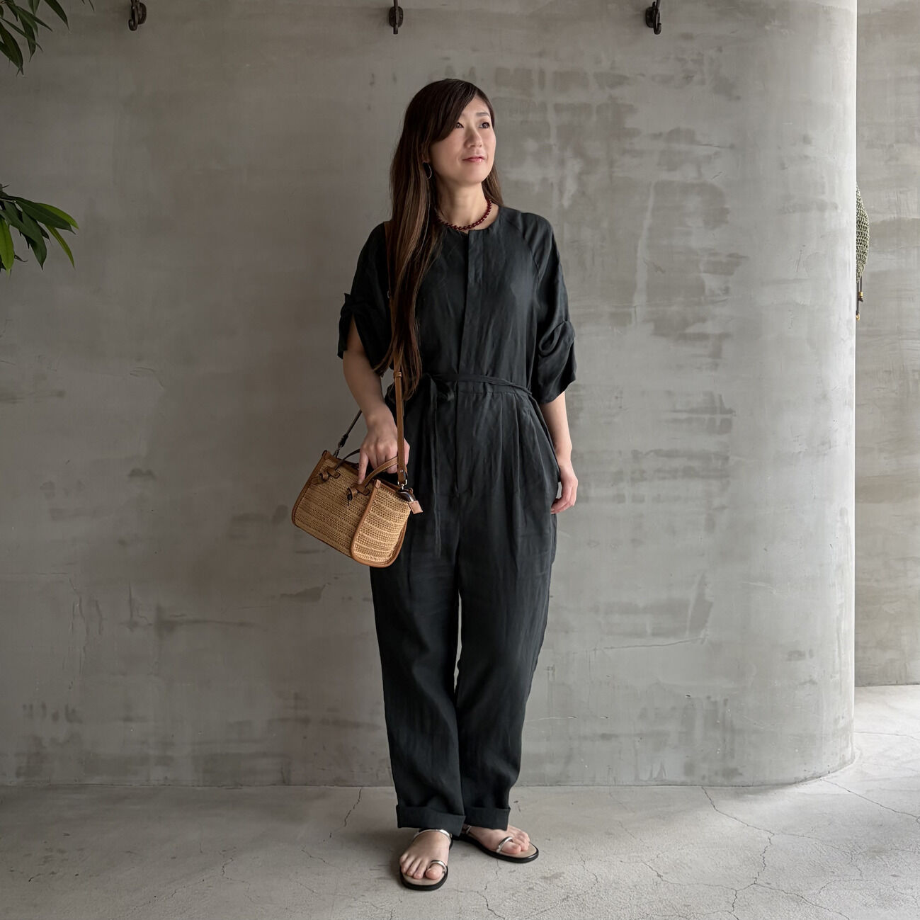  「TICCA LINEN TWIST SLV COMBINAISON」|オールインワン|