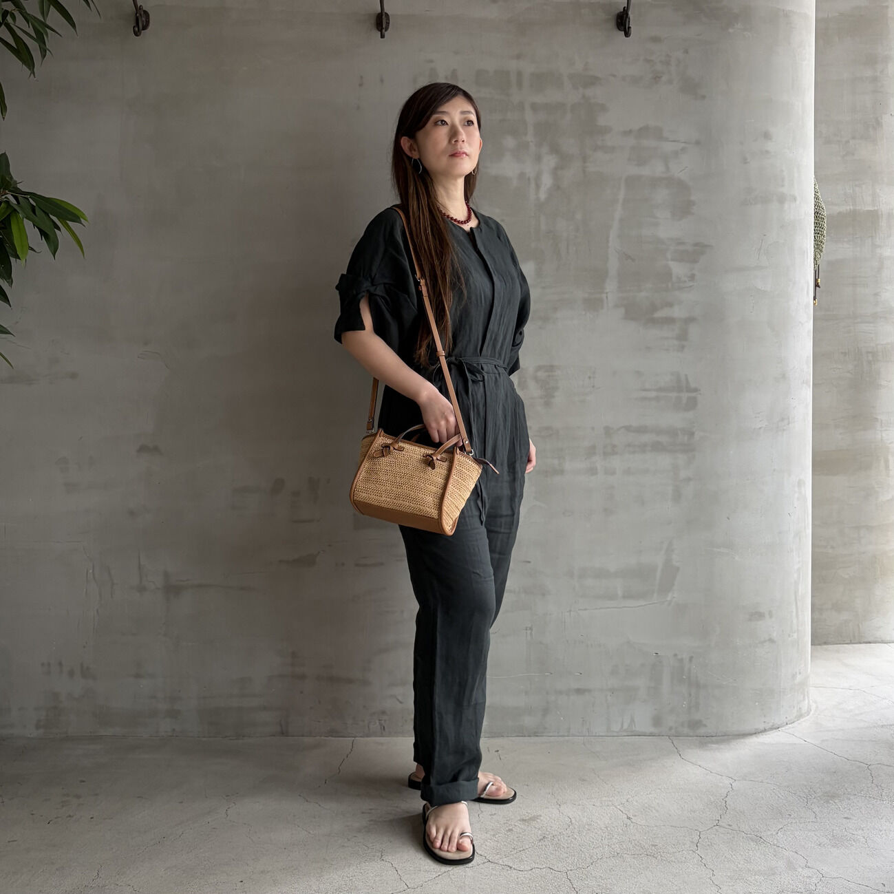  「TICCA LINEN TWIST SLV COMBINAISON」|オールインワン|