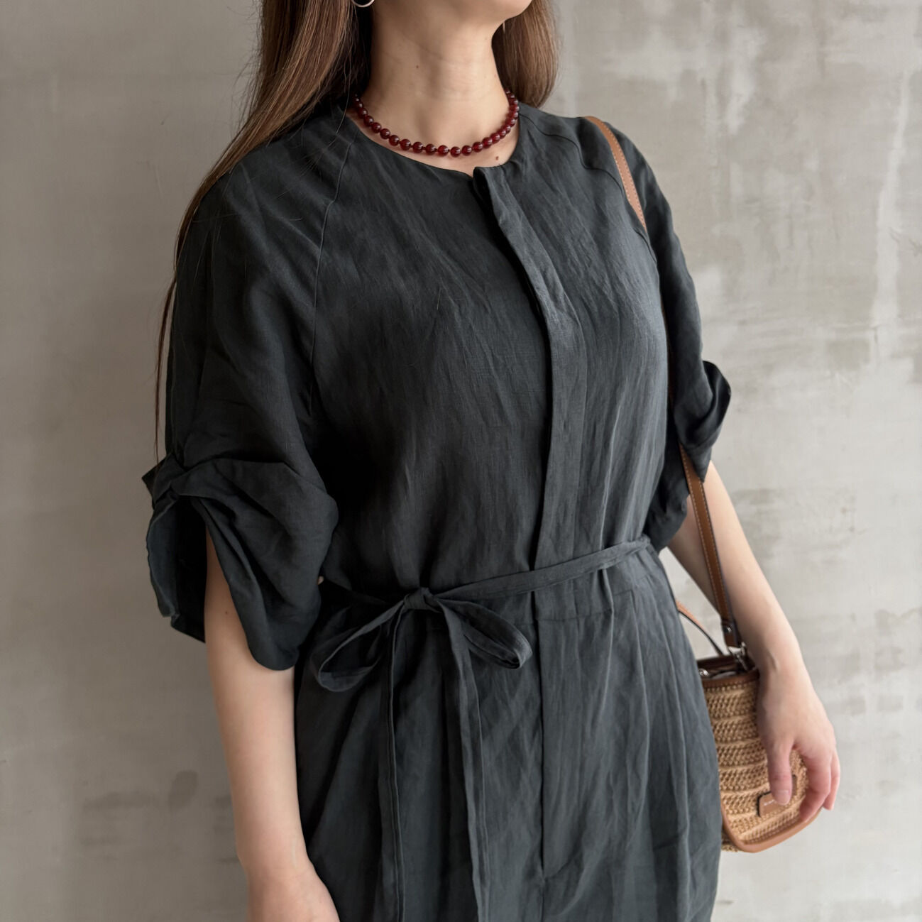  「TICCA LINEN TWIST SLV COMBINAISON」|オールインワン|