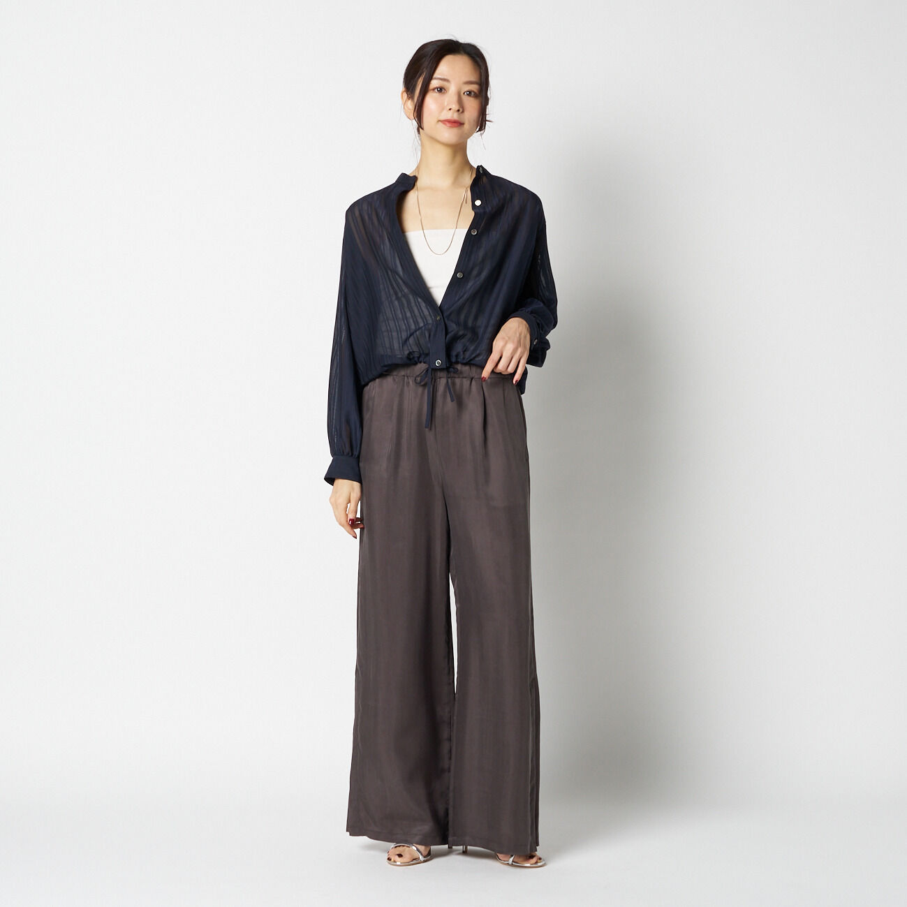 HELIOPOLE「HELIOPOLE CUPRO SLIT EASY PANTS」|チノ|