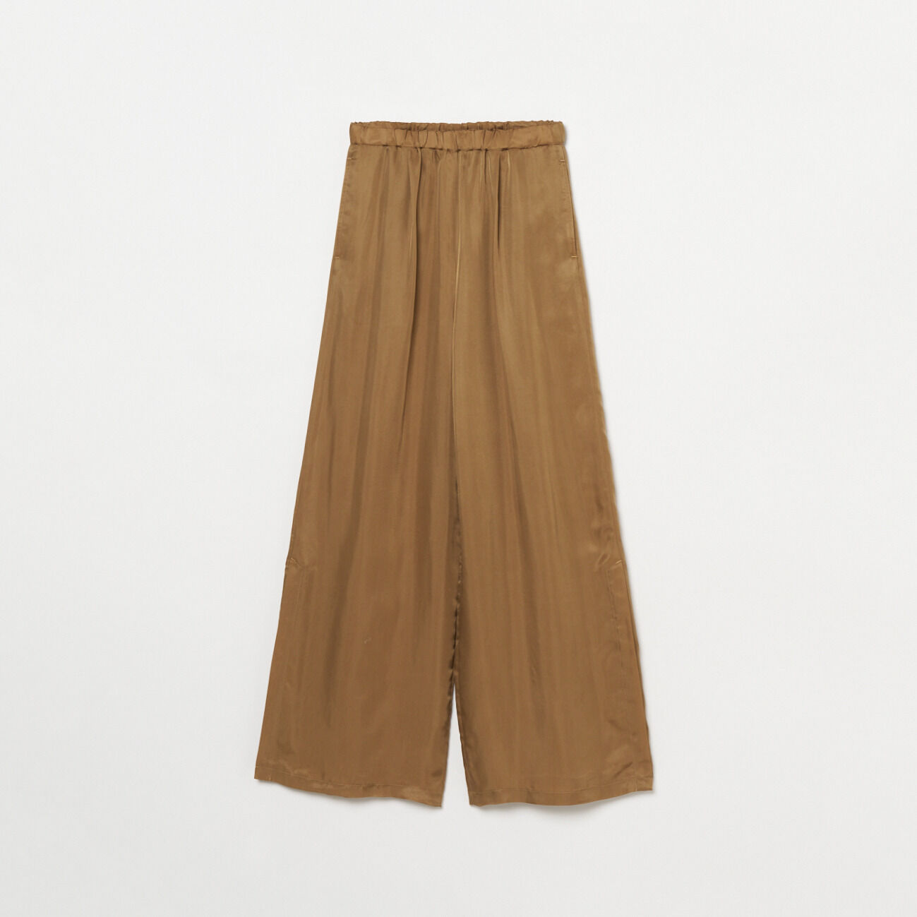 HELIOPOLE「HELIOPOLE CUPRO SLIT EASY PANTS」|チノ|キャメル