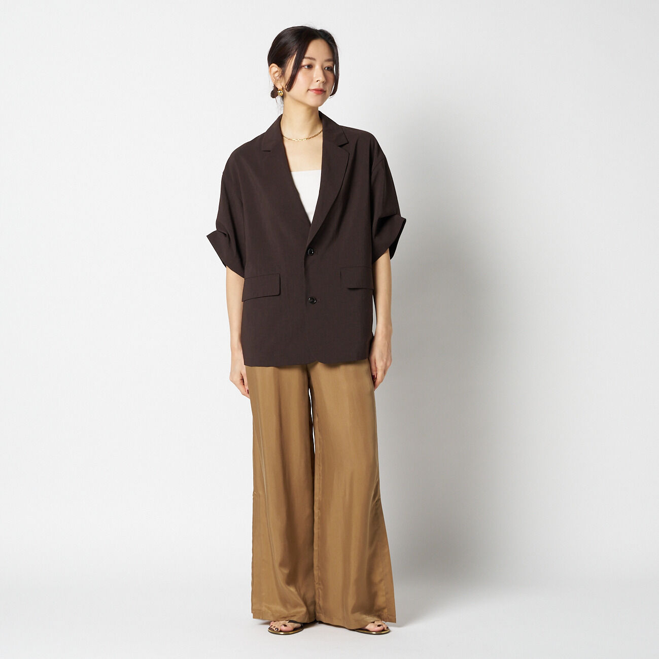 HELIOPOLE「HELIOPOLE CUPRO SLIT EASY PANTS」|チノ|