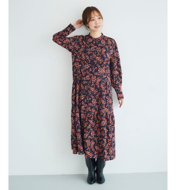 le.coeur blanc「アンティークデシンフラワープリントワンピース」|ワンピース|