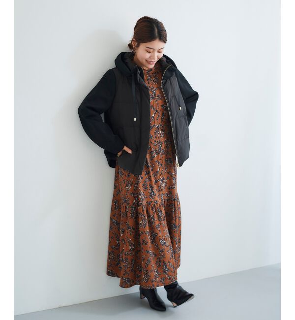 le.coeur blanc「アンティークデシンフラワープリントワンピース」|ワンピース|