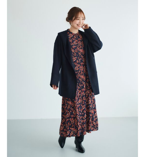 le.coeur blanc「アンティークデシンフラワープリントワンピース」|ワンピース|