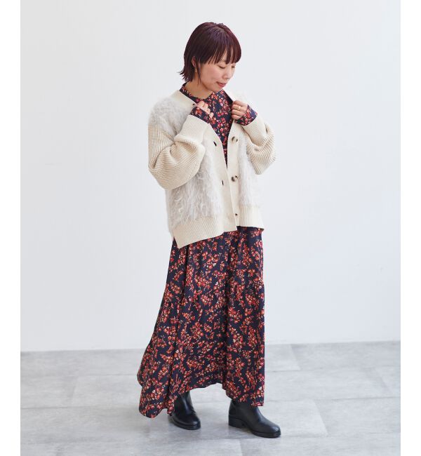 le.coeur blanc「アンティークデシンフラワープリントワンピース」|ワンピース|