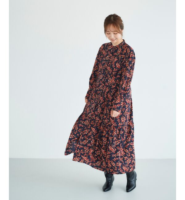 le.coeur blanc「アンティークデシンフラワープリントワンピース」|ワンピース|