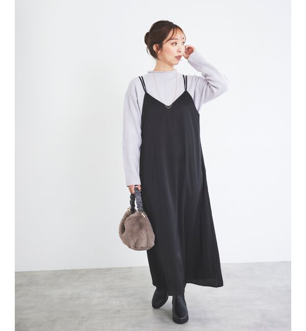 le.coeur blanc「サテンキャミワンピース」|ワンピース|