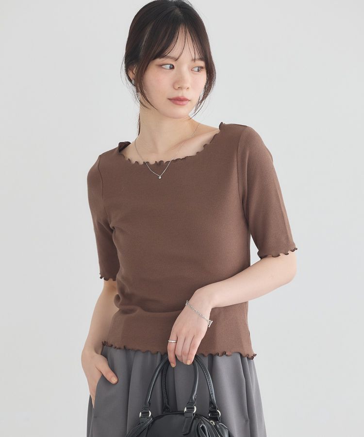earth music&ecology「メローリブ半袖プルオーバー」|Tシャツ・カットソー|