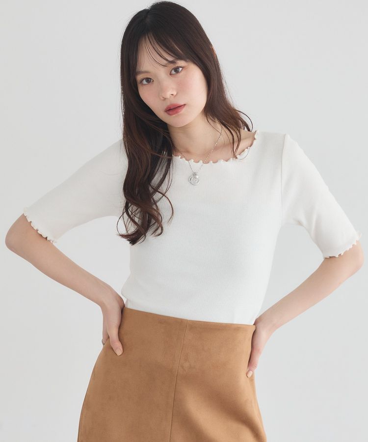 earth music&ecology「メローリブ半袖プルオーバー」|Tシャツ・カットソー|