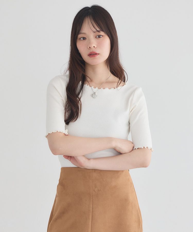 earth music&ecology「メローリブ半袖プルオーバー」|Tシャツ・カットソー|