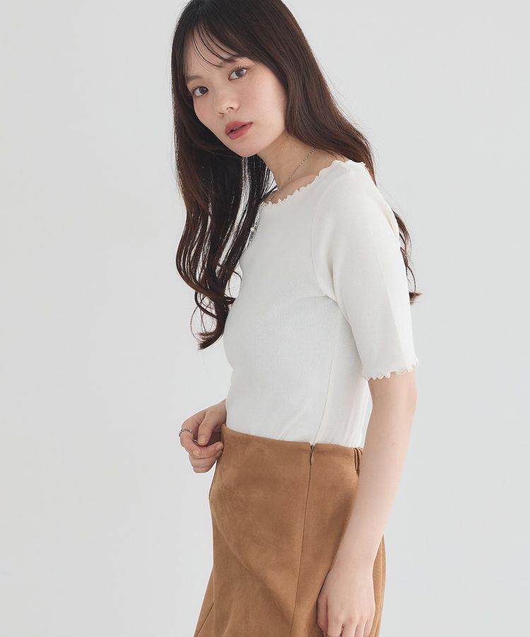 earth music&ecology「メローリブ半袖プルオーバー」|Tシャツ・カットソー|