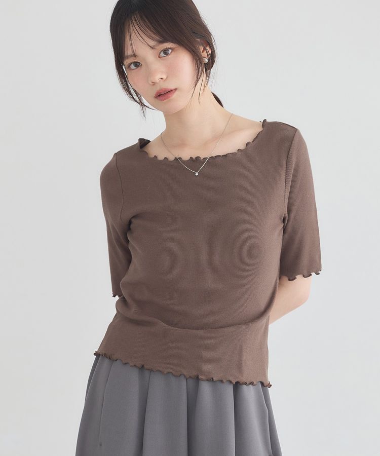 earth music&ecology「メローリブ半袖プルオーバー」|Tシャツ・カットソー|