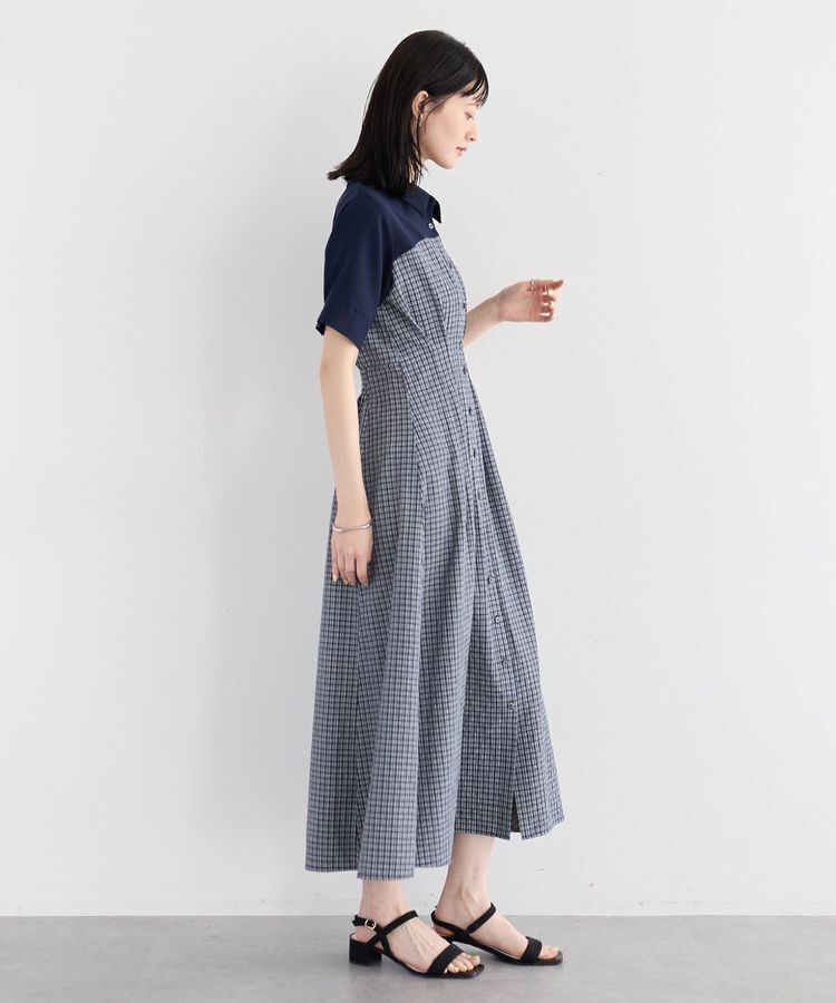 YECCA VECCA「ハーフスリーブベアドッキングワンピース」|ワンピース|