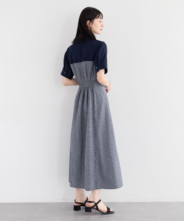 YECCA VECCA「ハーフスリーブベアドッキングワンピース」|ワンピース|