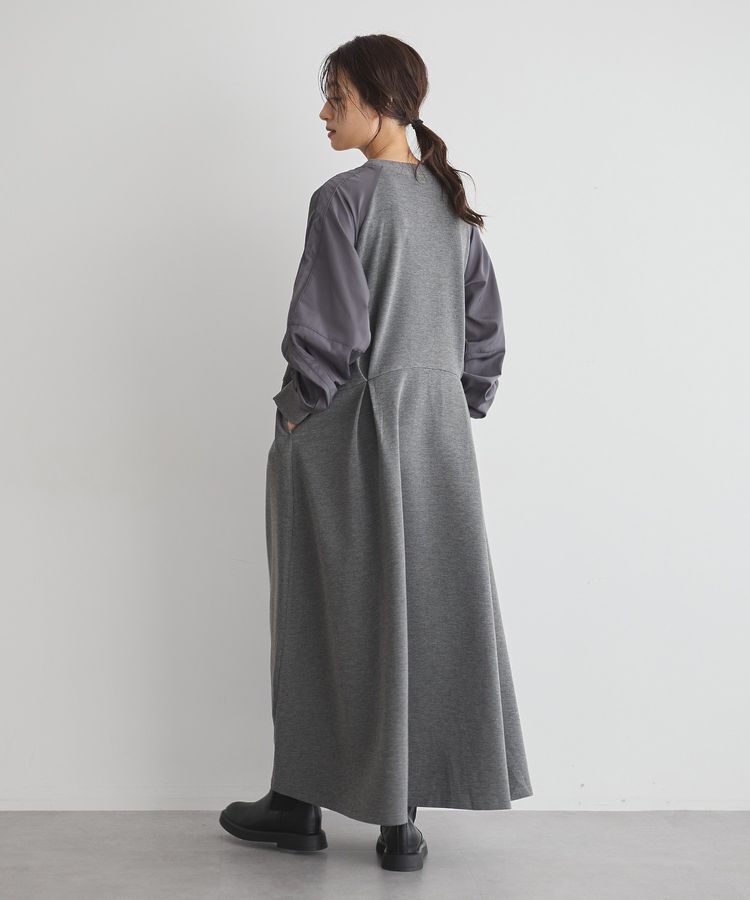 GARAGE OF GOOD CLOTHING「ダンボール&times;異素材タックワンピース」|ワンピース|