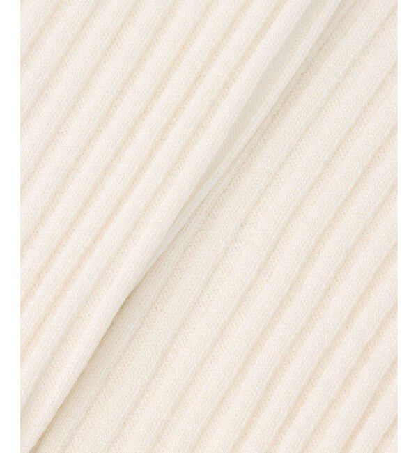 LOULOU WILLOUGHBY「◇バイカラーキーネック5分袖カーディガン」|カーディガン|