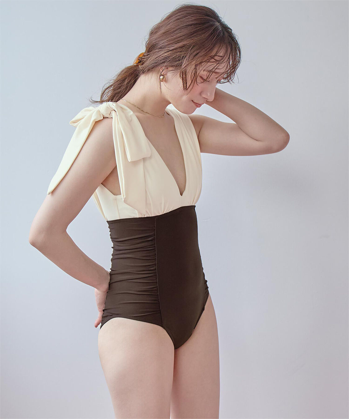 SEA DRESS「深Vネックシンプルワンピース」|ビキニ|