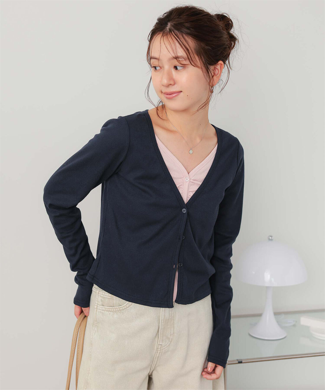 titivate「レイヤード風フロントギャザーデザインカットソートップス」|Tシャツ・カットソー|