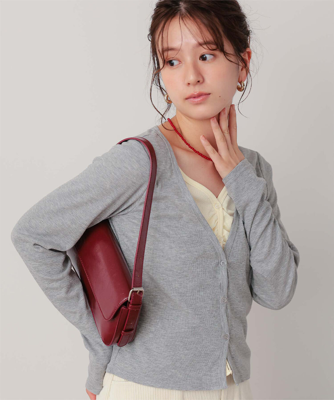 titivate「レイヤード風フロントギャザーデザインカットソートップス」|Tシャツ・カットソー|