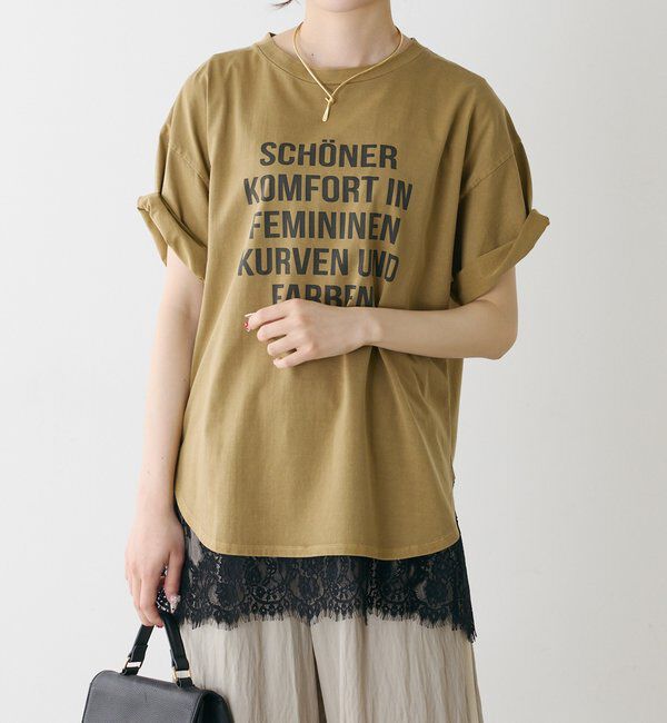  「オーガニックコットンロゴプリントT」|Tシャツ・カットソー|キャメル