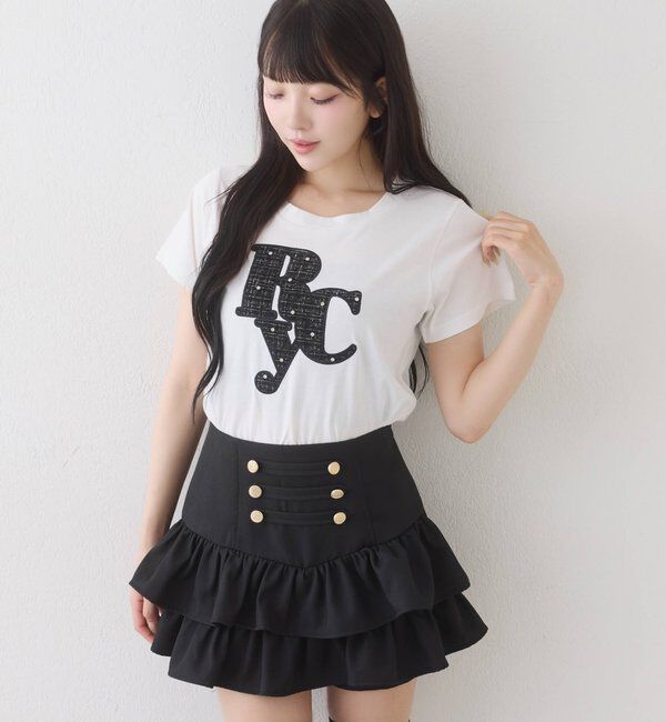  「【SMサイズ展開】ナポレオンフリルミニスカート」|スカート|