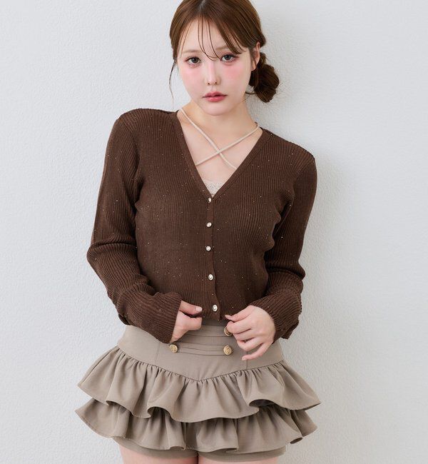  「【SMサイズ展開】ナポレオンフリルミニスカート」|スカート|