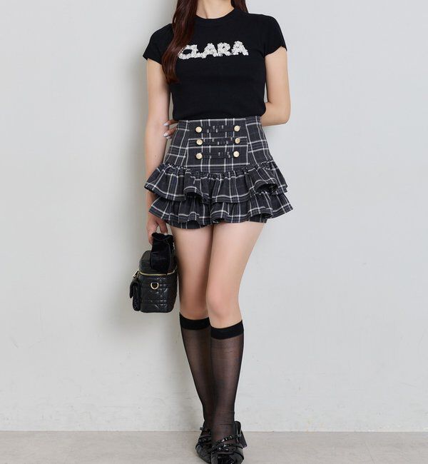  「【SMサイズ展開】ナポレオンフリルミニスカート」|スカート|