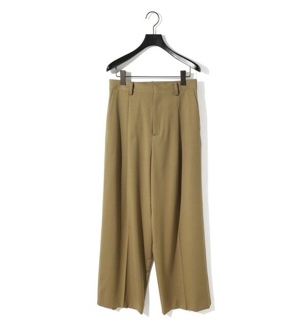 MIDIUMISOLID「MIDIUMISOLID for Ladies ストレートスラックス」|スラックス|カーキベージュ