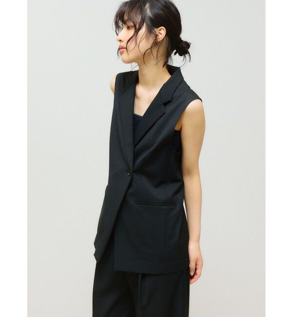MIDIUMISOLID「MIDIUMISOLID for Ladies ウエストシェイプテーラードジレ」|ベスト・ジレ|