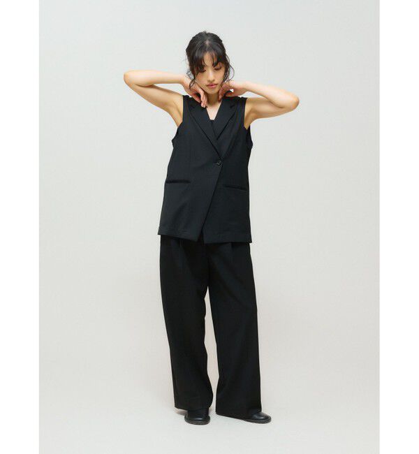 MIDIUMISOLID「MIDIUMISOLID for Ladies ウエストシェイプテーラードジレ」|ベスト・ジレ|