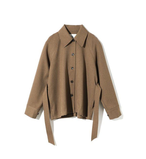 MIDIUMISOLID「MIDIUMISOLID for Ladies ステンカラーシャツジャケット」|シャツ・ブラウス|キャメル