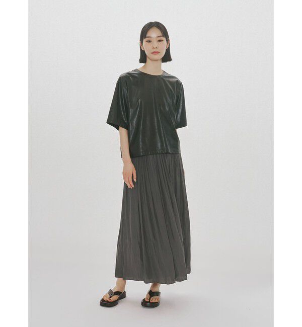 MIDIUMISOLID「MIDIUMISOLID for Ladies デザインギャザースカート」|スカート|ブルーグレー