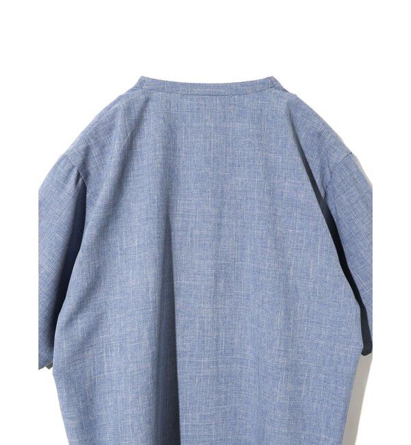 MIDIUMISOLID「MIDIUMISOLID for Ladies ノーカラードローストリングシャツ」|シャツ・ブラウス|