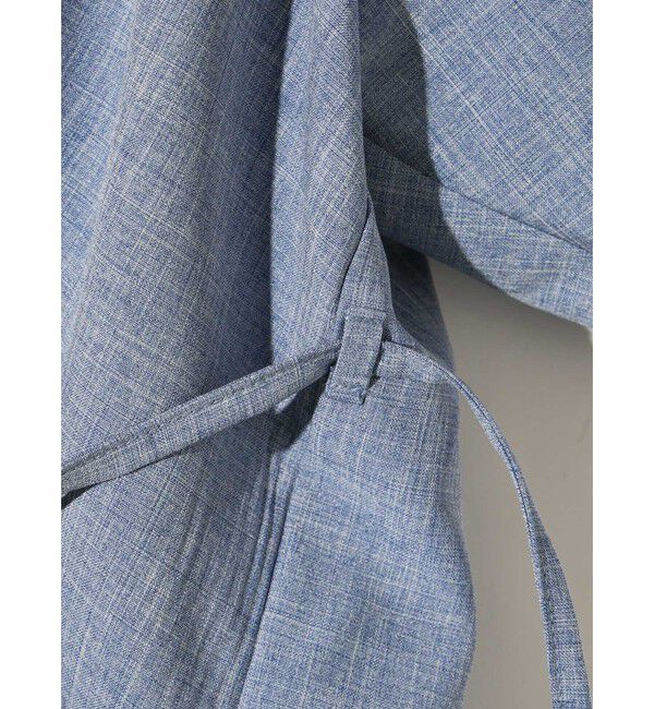 MIDIUMISOLID「MIDIUMISOLID for Ladies ノーカラードローストリングシャツ」|シャツ・ブラウス|