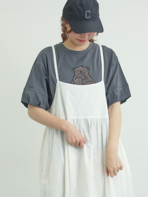 Samansa Mos2「【メルヘン&times;Samansa Mos2】レース貼りTシャツ」|Tシャツ・カットソー|