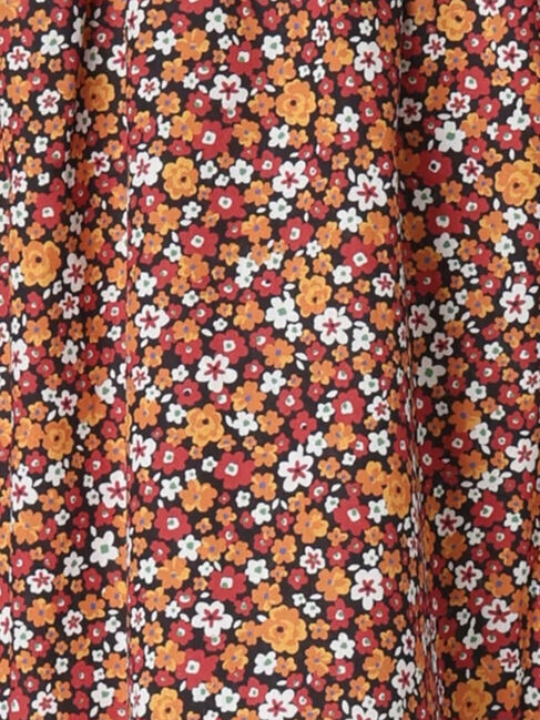 Samansa Mos2 Lagom「☆花柄ドッキングワンピース」|ワンピース|