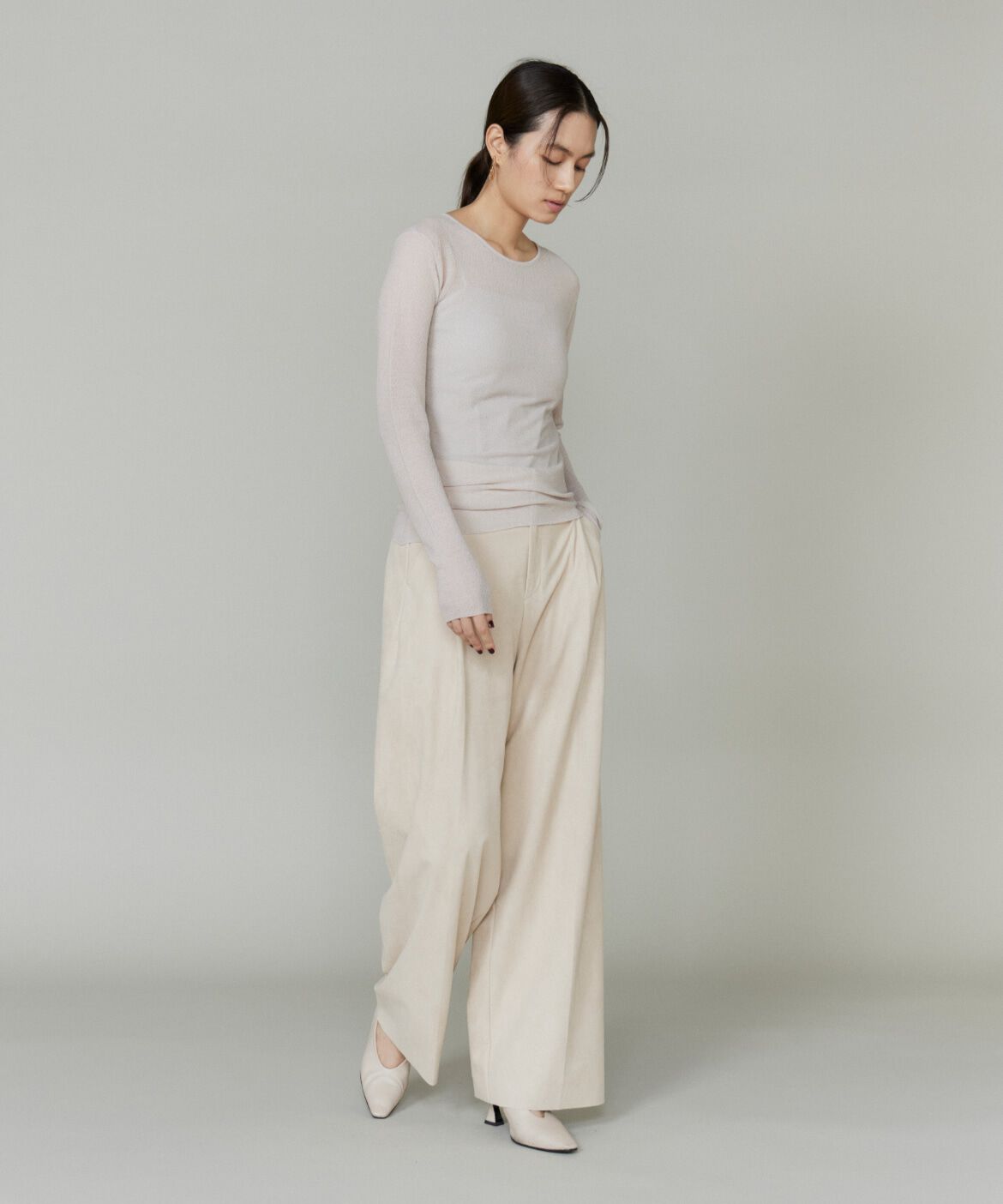 la veille by SUPERIOR CLOSET「シアーギャザープルオーバー」|ニット・セーター|