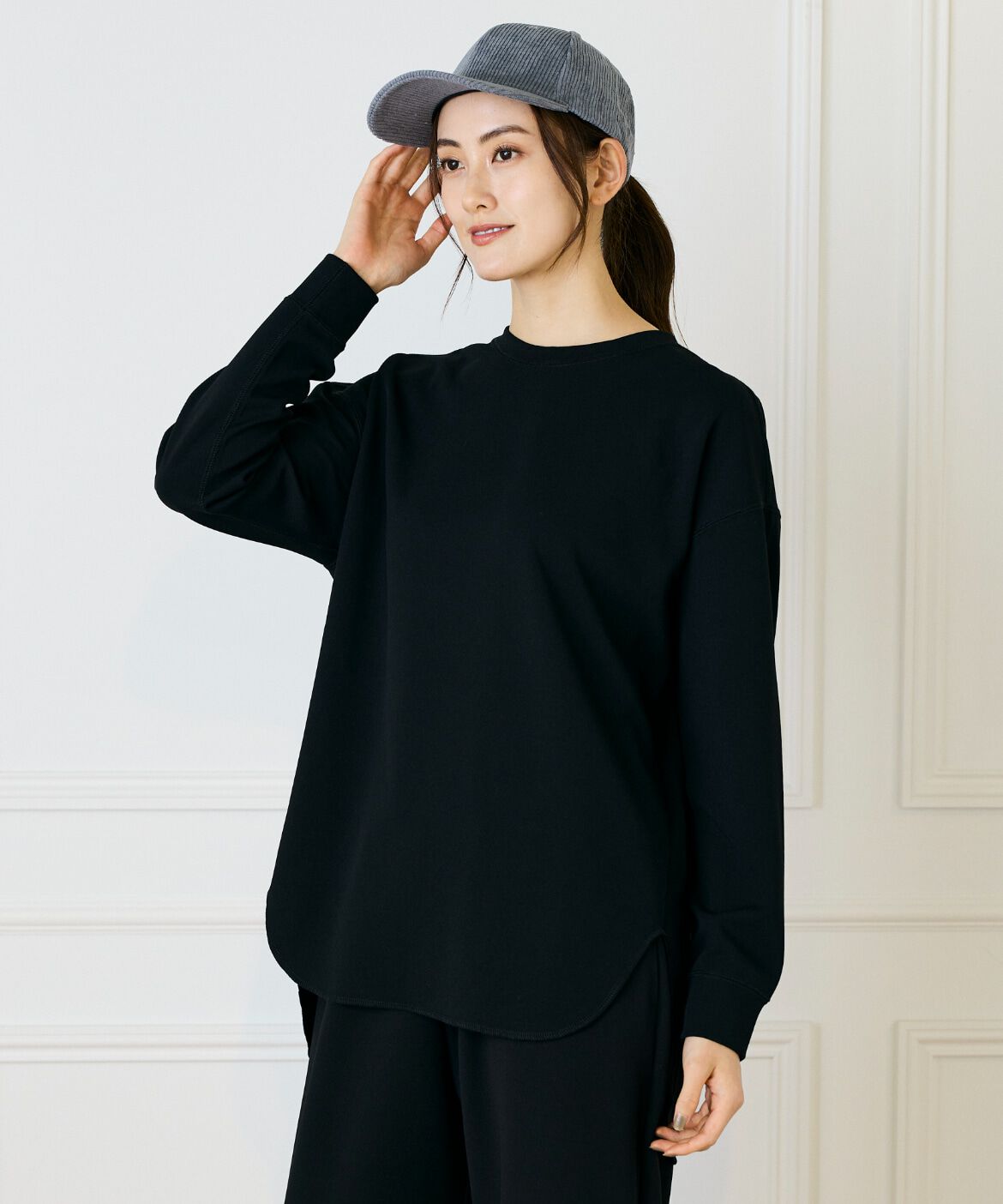 DAY by DAY it&rsquo;s international「ジョーゼットジャージープルオーバー」|Tシャツ・カットソー|ブラック