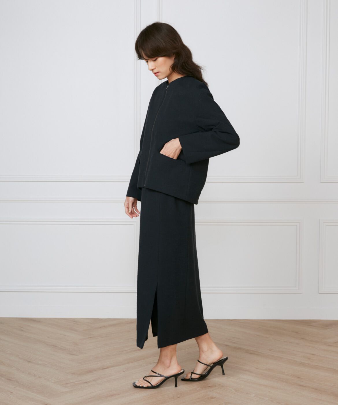 INED「《大きいサイズ》フロントジップブルゾン《la veille by SUPERIOR CLOSET》」|その他|