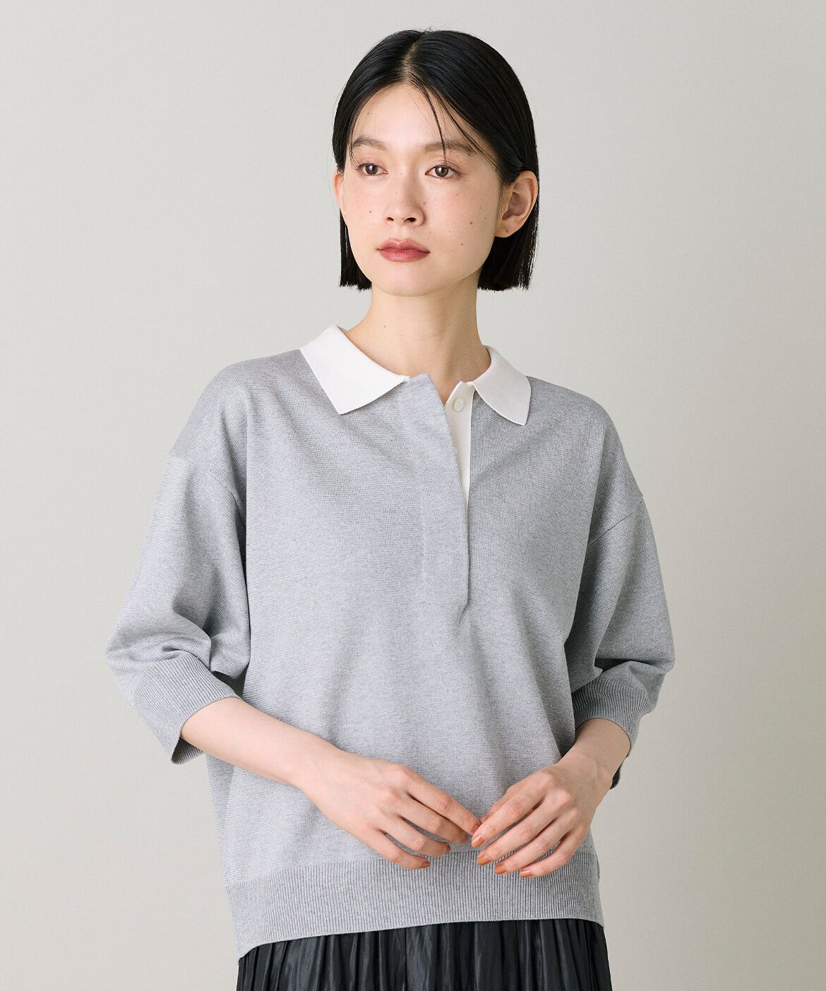 DAY by DAY it&rsquo;s international「配色ニットポロ｜大人の日常を上品に彩るポロニット」|ニット・セーター|