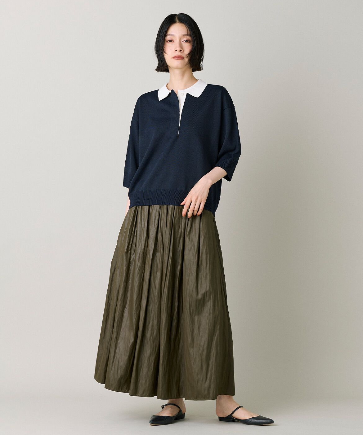 DAY by DAY it&rsquo;s international「配色ニットポロ｜大人の日常を上品に彩るポロニット」|ニット・セーター|