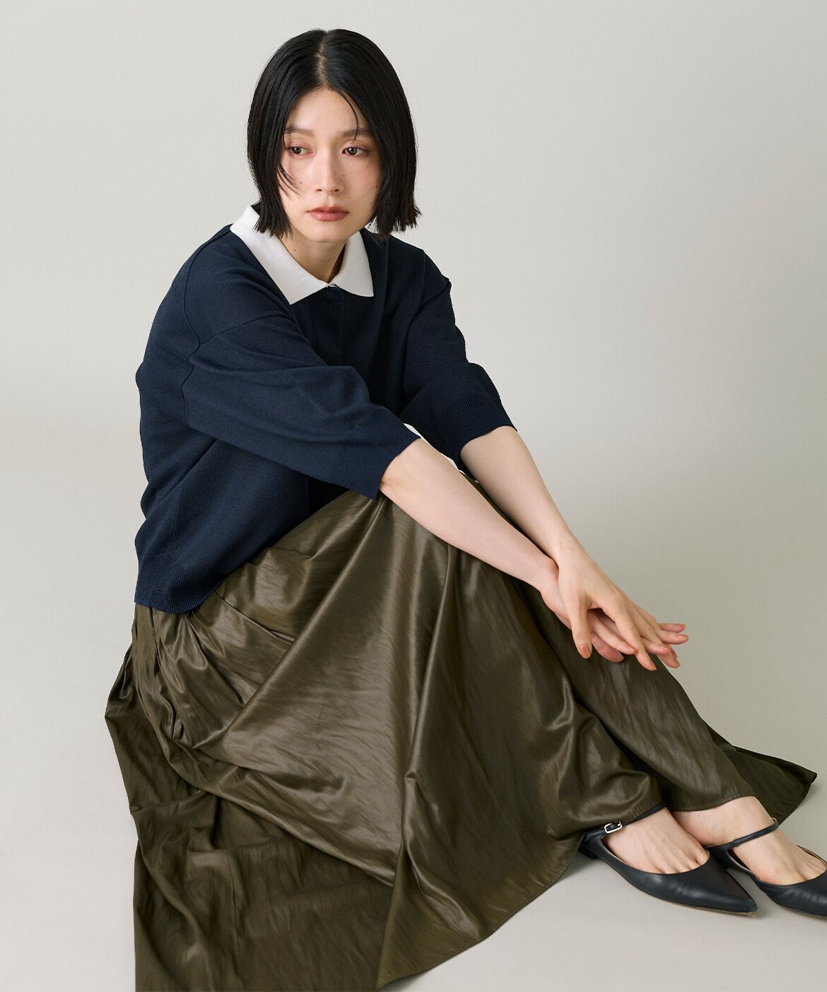 DAY by DAY it&rsquo;s international「配色ニットポロ｜大人の日常を上品に彩るポロニット」|ニット・セーター|
