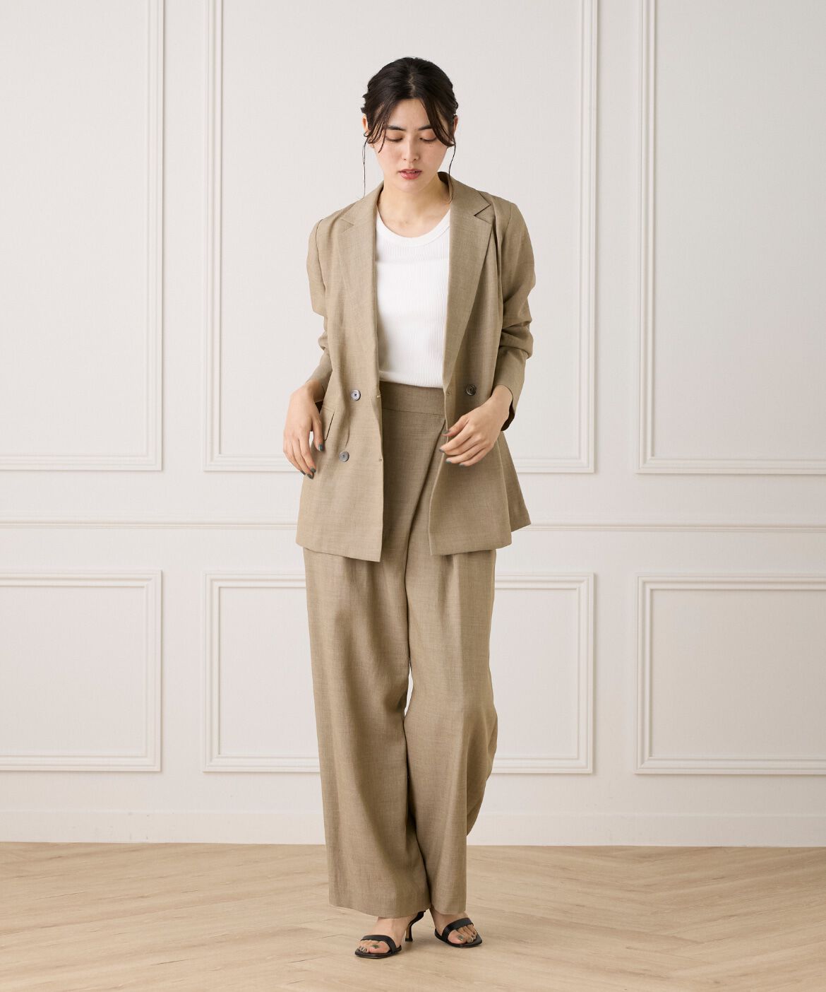 INED「《大きいサイズ》ラップパンツ《la veille by SUPERIOR CLOSET》」|その他|