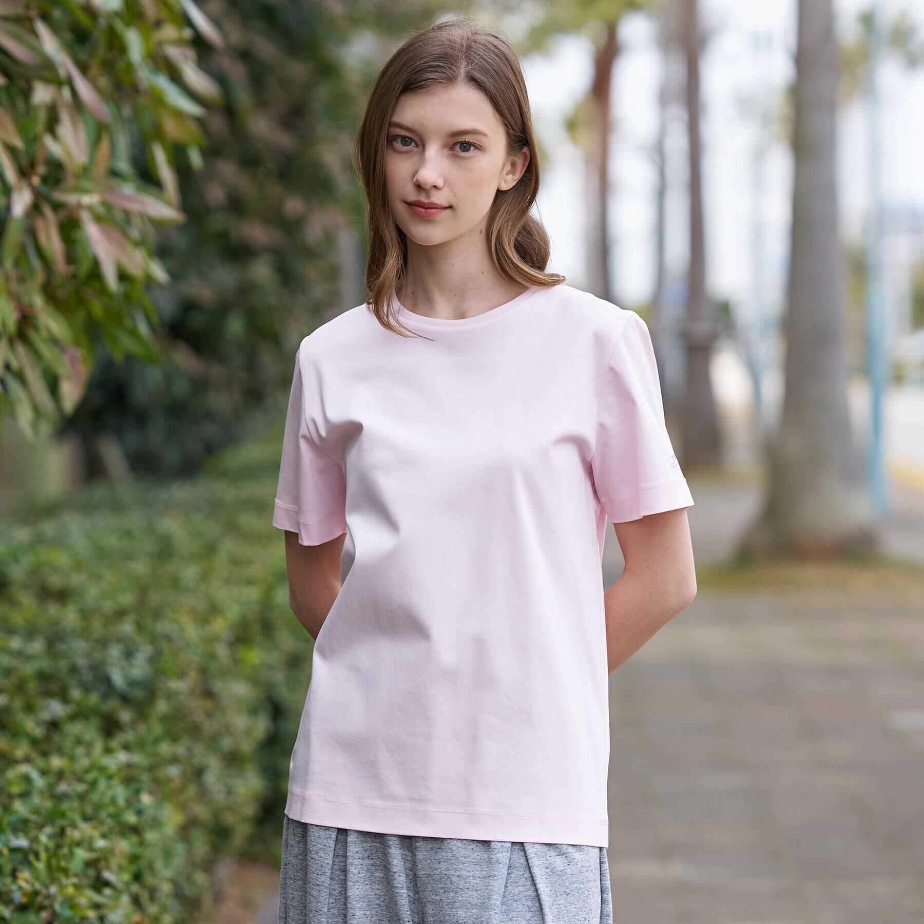 DRESSTERIOR「【接触冷感／抗菌防臭／消臭】アイスクリアコットンTシャツ」|Tシャツ・カットソー|