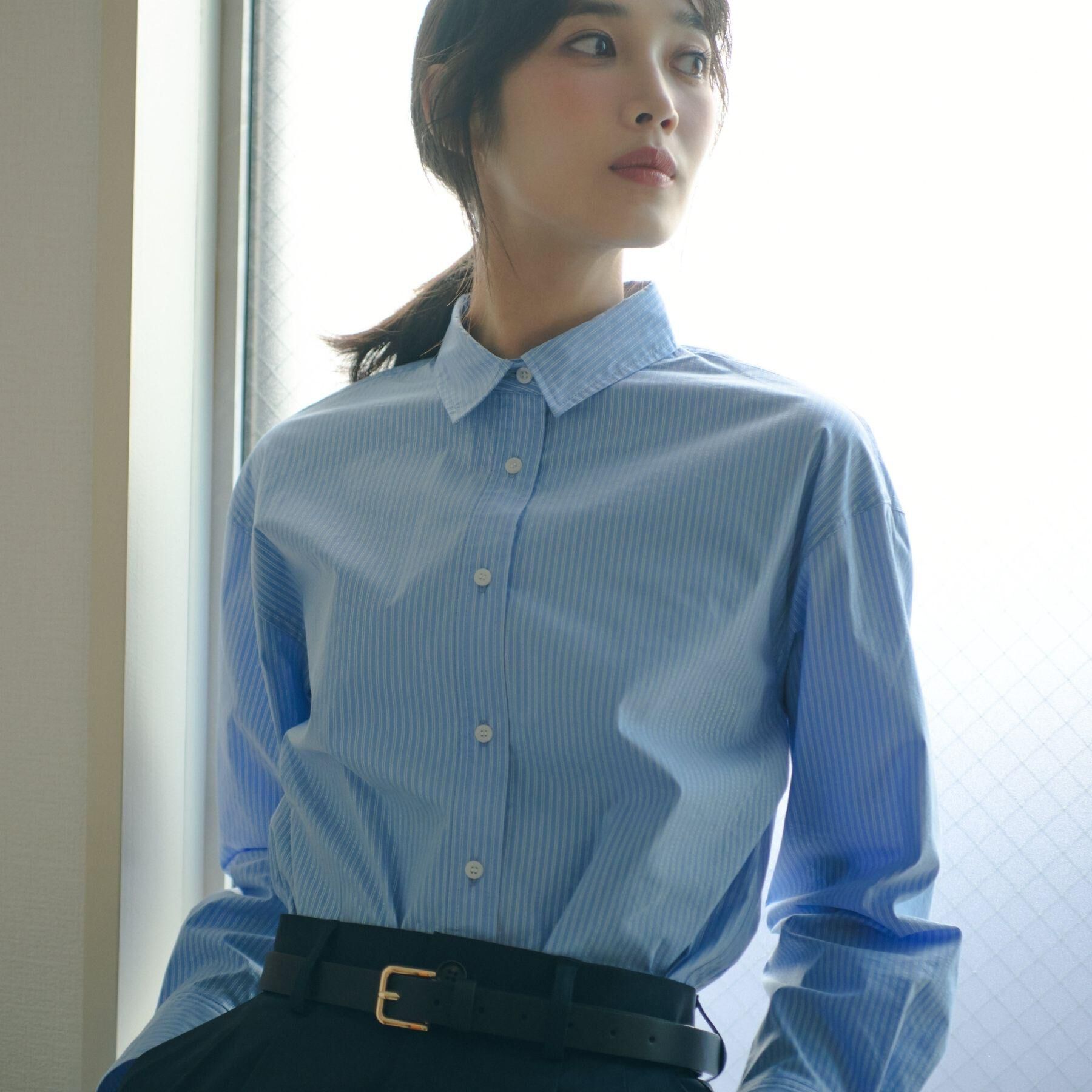 grove「羽織としても大活躍！驚きの伸びを備えたコットンナイロンストレッチシャツ」|シャツ・ブラウス|