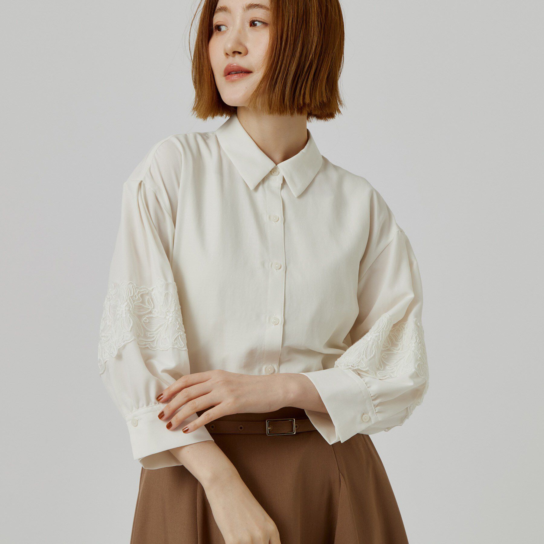 grove「レースボリュームスリーブシャツ」|シャツ・ブラウス|