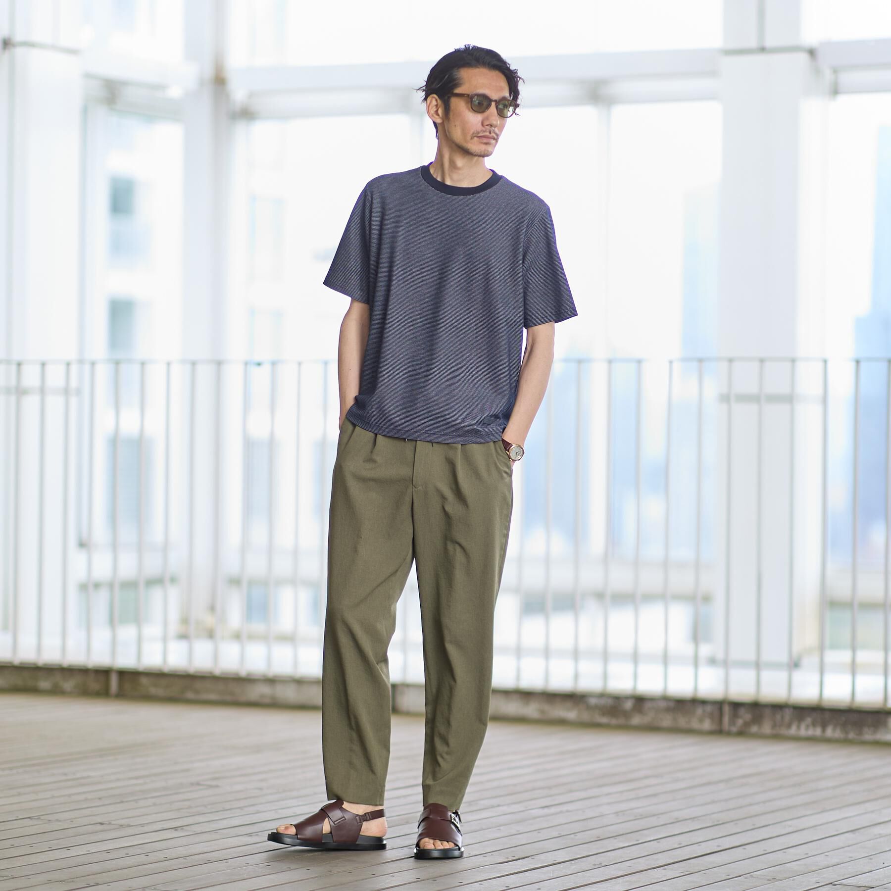TAKEO KIKUCHI「リネンライクカルゼイージーパンツ」|その他|